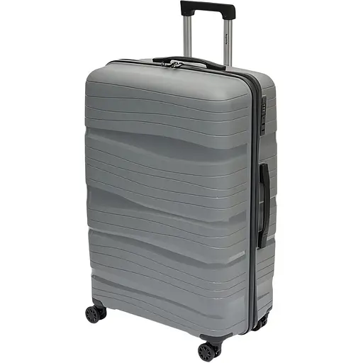 Набір валіз 4в1 ABS-пластик з кодовим замком і телескопічною ручкою сірий (P002) - фото 3