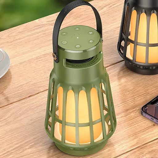 Bluetooth Колонка Hoco BS61 Wild fun outdoor campinh light Olive Green - фото 2