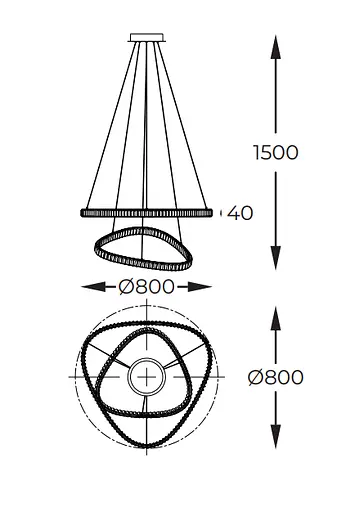 Подвесная люстра ATHESA MD3169-2-3GT Zuma Line - фото 2