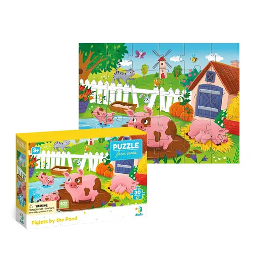 Детский пазл "Поросята у пруда" DoDo Toys 300682, 30 элементов - фото 2