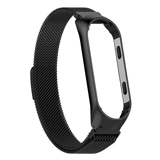 Ремешок Milanese Loop Design для Xiaomi Mi Band 3/4 Черный - фото 2