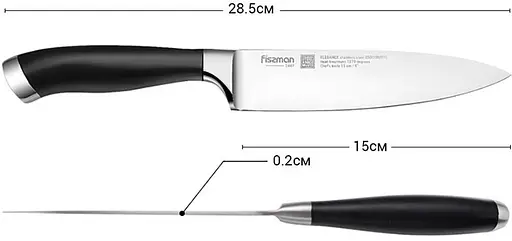 Нож поварской Fissman 15 мм 000269785 - фото 2