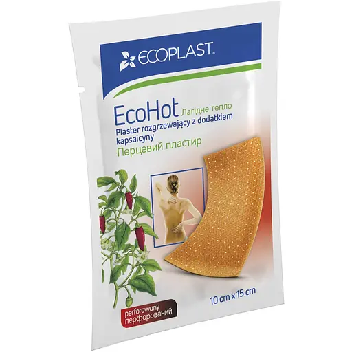 Пластырь Ecoplast перечный перфорированный 10 см х 15 см - фото 1