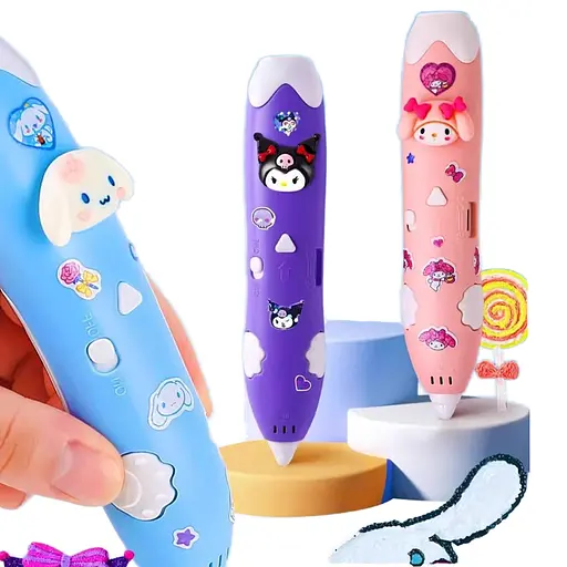 3D ручка Kuromi, шнури, зарядне, інструкція, SK301-2MLD/2YG/3KLM (В асортименті) - фото 2