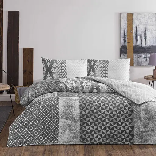 Постільна білизна Misty Grey Фланель / простирадло на резинці Tac pbe0051605 - фото 1