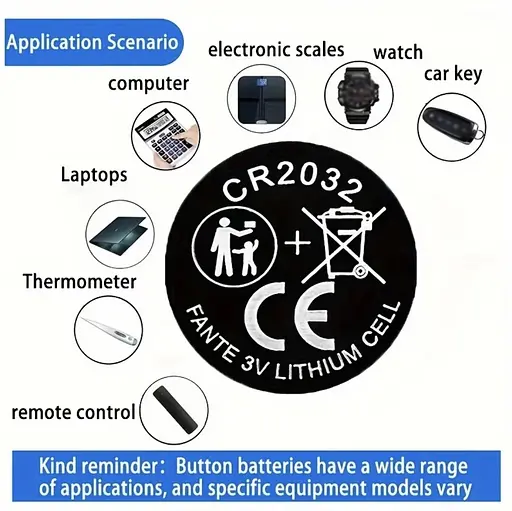 Набір літієвих батарейок-таблеток CR2032 для дрібної техніки - фото 6