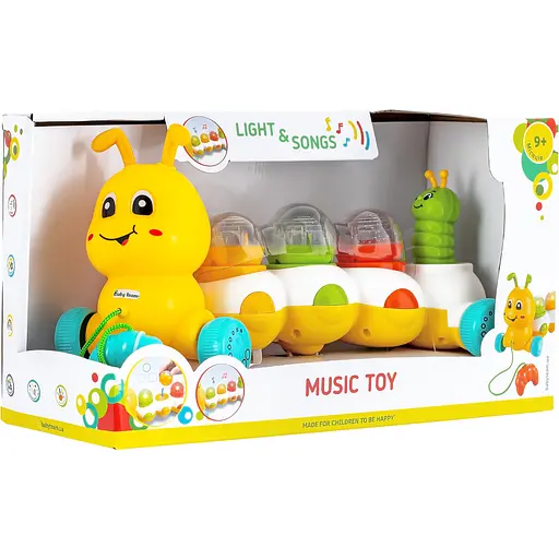 Іграшка музична Baby Team Повзунчик (8659_жовтий) - фото 4