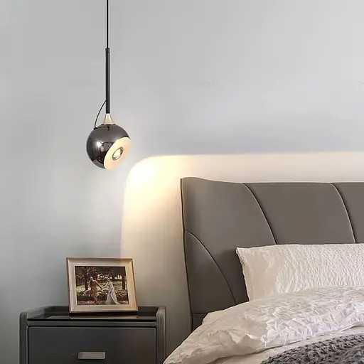 Чорний світильник із графітовим плафоном та магнітом | Арт. G 157/1 BK | Line F - фото 1