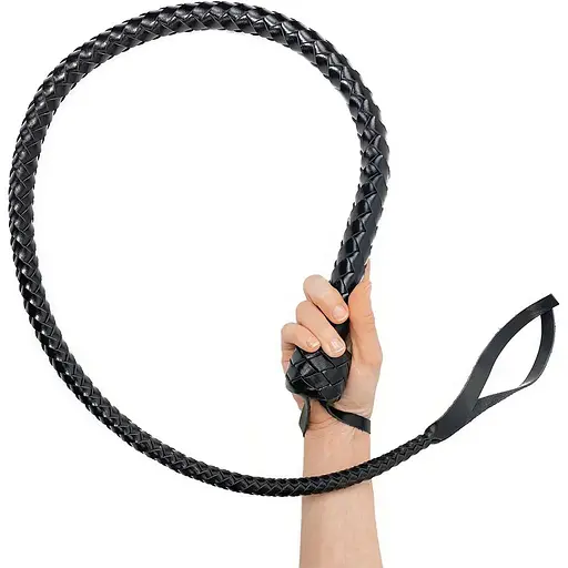 Батіг Art of Sex з рукояттю, натуральна шкіра, 120 см - фото 3