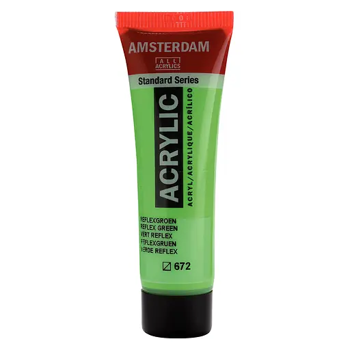 Краска акриловая AMSTERDAM (672) Зеркальный зеленый 20 мл Royal Talens - фото 1