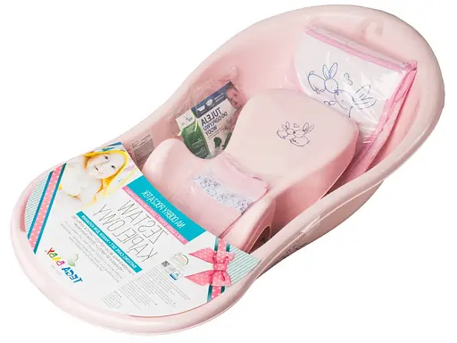 Ванна с набором аксессуаров Tega Baby 86 см pink - фото 1