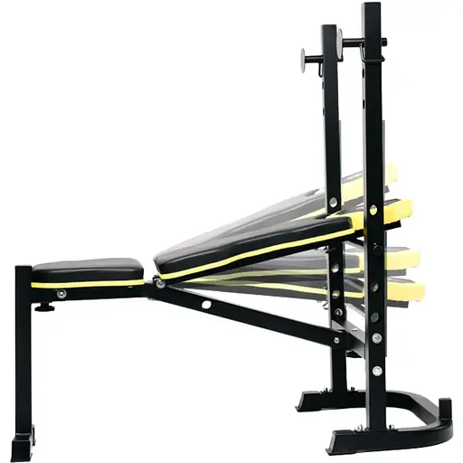 Тренировочная скамья Besport WB-003 горизонтальная для жима со стойкой под штангу - фото 4