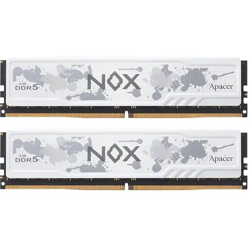 Память 16Gb x 2 DDR5 5600 MHz Apacer NOX белый 40-40-40-80 1.25V с радиатором (AH5U32G56C522MWAA-2) - фото 1