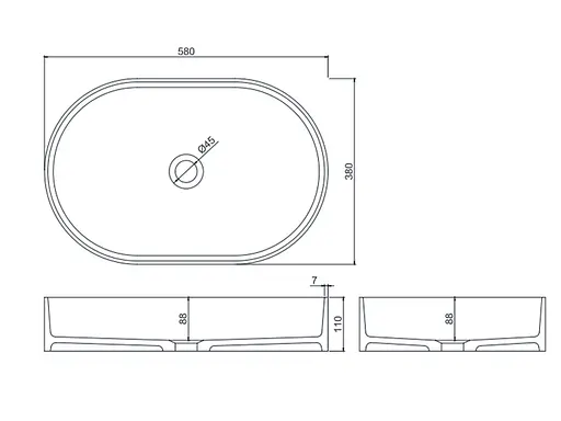 Раковина ASIGNATURA Delight біла 75701604 - фото 3