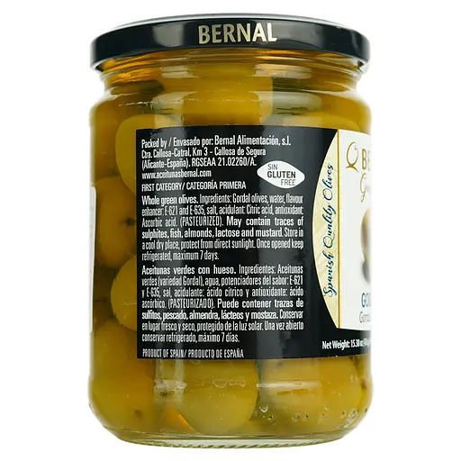 Оливки Bernal Gourmet Gordal с косточкой 436 г - фото 2