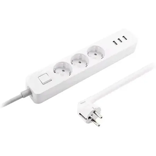 Мережевий фільтр подовжувач Xiaomi Power Strip 3 розетки 3 Usb 1.8 м - фото 1