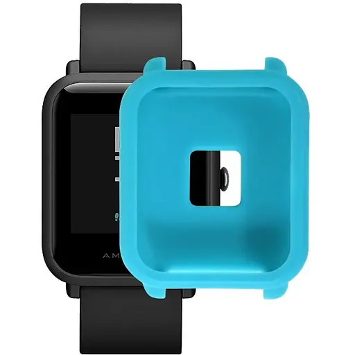 Защитный чехол Tamister для смарт-часов Amazfit Bip/Bip Lite/Bip S голубой