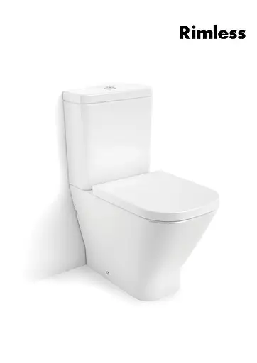 Унитаз-компакт Roca Gap Clean Rim A34D738000 с сидением Soft Close, Белый - фото 1