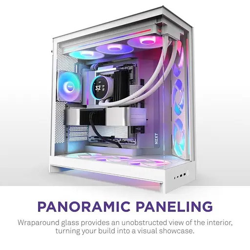 Корпус NZXT H9 Flow RGB Tempered Glass без БП White (CM-H92FW-R1) - фото 6