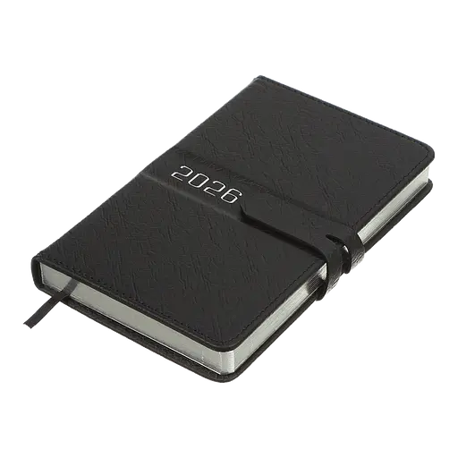 Ежедневник датированный Buromax Belle 2026 A6 искусственная кожа/поролон черный (BM.2577-01) - фото 2