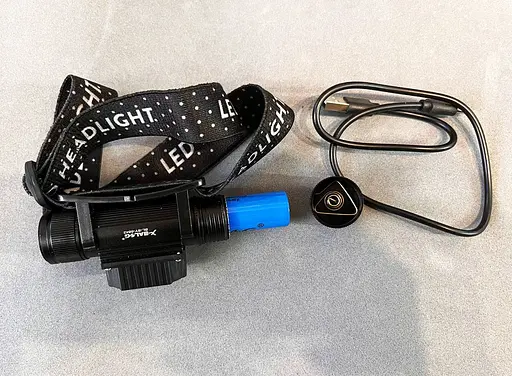 Фонарь налобный аккумуляторный X-Balog SY-5842 фонарик на голову Type-C 18650 2LED - фото 2