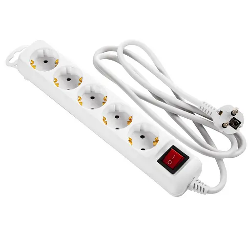 Мережевий фільтр-подовжувач 2E U-05E-SM5 5 м, 5xТипF, 16A - фото 1