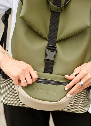 Жіночий рюкзак Sambag RENEDOUBLE хакі 37 x 31 x 14 см (27151119r) - фото 8