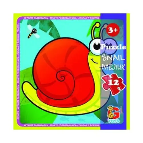 Пазлы Насекомые. Улитка LI02 G-Toys 12 элементов (4824687638303) - фото 1