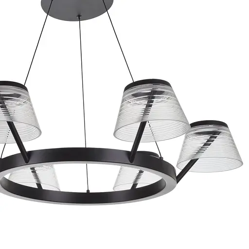 Люстра Brille лофт підвісна LED 48W WW BK (BL-853S/4) - фото 6