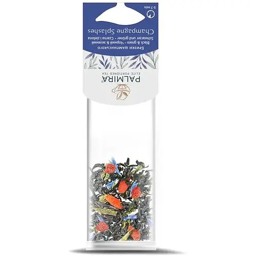 Смесь черного и зеленого чая Palmira Брызги шампанского на заварник 10 шт - фото 1