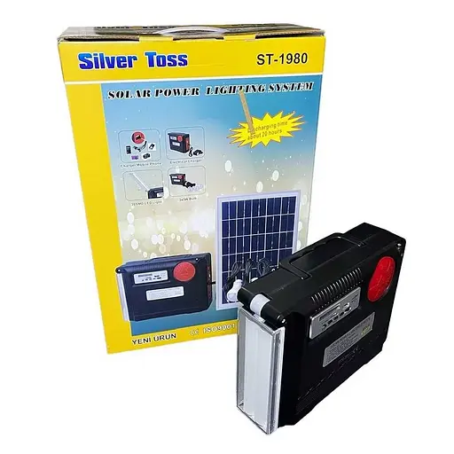 Зарядная станция Silver Toss ST1980 + солнечная панель + лампы  + фонарь - фото 2