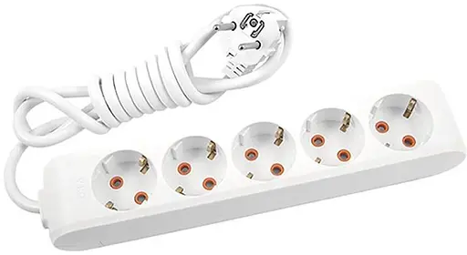 Подовжувач Panasonic X-tendia із заземленням 5 гнізд, 5 м (WLTB04552GR-UA) - фото 1