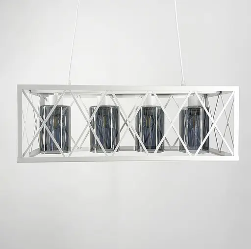 Світильник Loft на 4 лампи з скляними плафонами Line.F Колір плафона Графітовий - фото 4