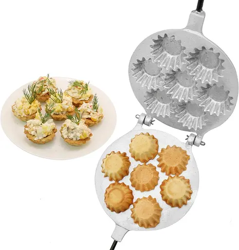 Форма алюмінієва для випікання маленьких кошиків та тарталеток (7 кошиків), Ласунка 81913 - фото 1