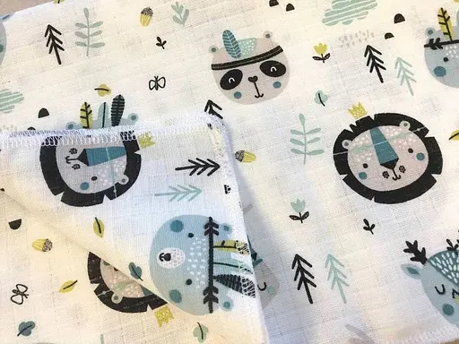 Муслиновая пеленка Moontime "Панды индейцы" - фото 2