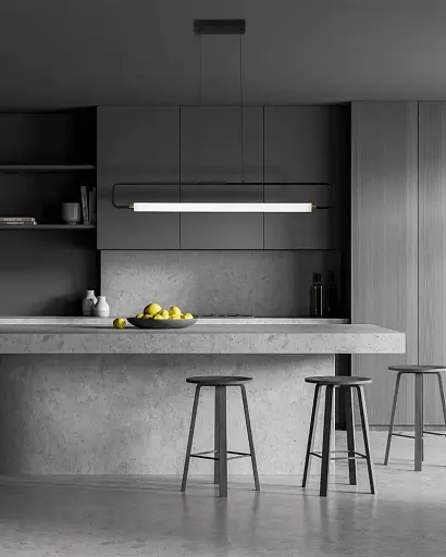 Підвісний світильник Polux люстра Goldlux 334015 Felicja LED 1x30W 4000K 4600Lm IP20 чорний - фото 3