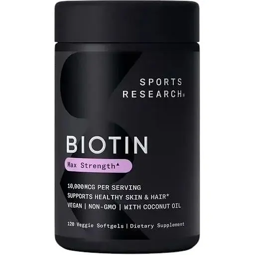 Біотин Sport Research Biotin 10000 mcg Max Stregth, 120 капсул
