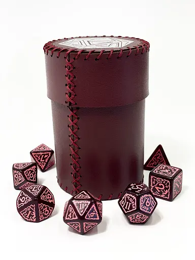 Настільна гра Планета Ігор Чаша для кубиків D20 (бургунді) (Dice cup D20 burgundy) (pi-dc006) - фото 3