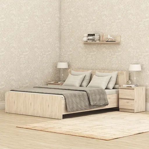 Ліжко двоспальне MebelStar Нео 160x200 см Аляска сірий (MBS-1136) - фото 1