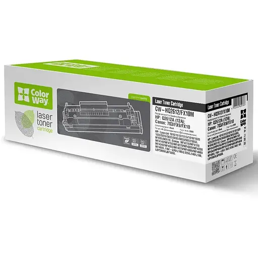 Картридж HP 12A (Q2612A), Black, LJ 1010/1020/1022/3015/3020/3030/3050/3055, 2000 стор, ColorWay (CW-HQ2612/FX10M)