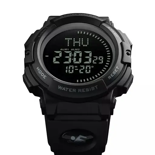 Часы мужские спортивные с компасом Skmei 1290 (Черные) - фото 3