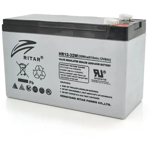 Акумуляторна батарея AGM RITAR HR1232W, Gray Case, 12V 8.0Ah ( 151 х 65 х 94 (100 ) 2.20kg Q10