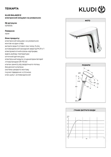Смеситель для раковины Kludi Balance 5210005 - фото 3