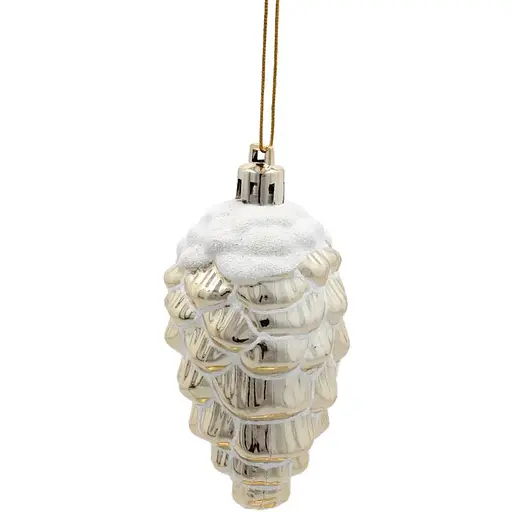 Украшение-подвеска Chomik Шишки пластиковая 9 см золотые 2 шт. (BAI5386) - фото 2