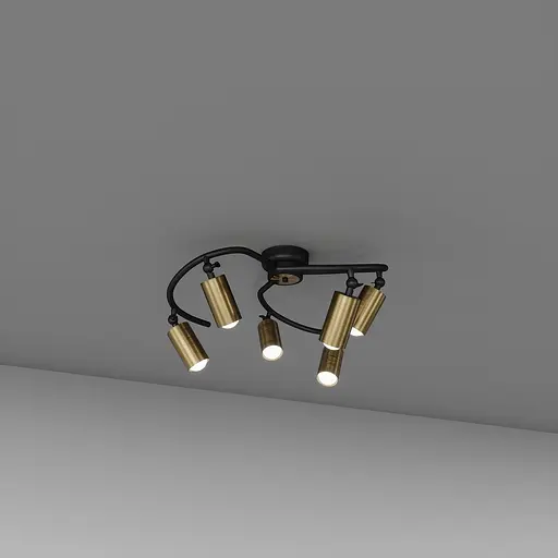 Стельовий світильник SV0045-6 BK+GD - фото 1