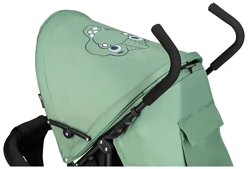 Коляска для ребенка прогулочная FreeON Simple, black - dark green [CD] - фото 6