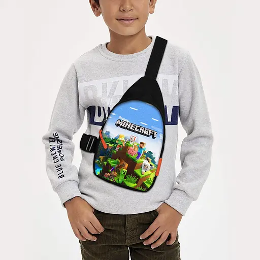 Сумка через плече дитяча Minecraft Кріпер 29х17 см сумка слінг для хлопчика (02093)