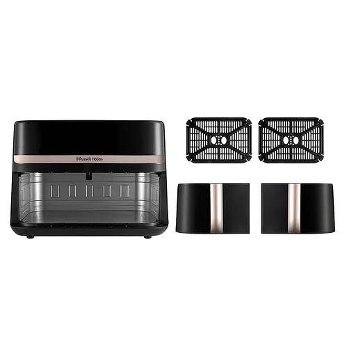 Мультипечь Russell Hobbs Satis Fry DualBaske 2800Вт 4.5/4.5л 9 программ пластик черный - фото 2