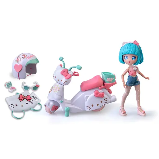 Ігровий набір 4SF Manga Dolls серії Hello Kitty Красуня Пінк на скутері з аксесуарами (HKTF3000) - фото 2