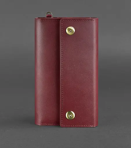 Кожаный клатч-органайзер (Тревел-Кейс) 5.0 бордовый - фото 1